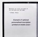 Doctor Zhivago by Boris Pasternak - All-Black Leather-Bound Book - personalized inscription example