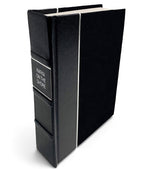 Kafka on the Shore by Haruki Murakami - All-Black Leather-Bound Book - angled front-and-spine hero view
