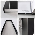 The Silkworm by Robert Galbraith - All-Black Leather-Bound Book - detail composite