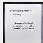Ham On Rye by Charles Bukowski - Luxury Gothic Leather-Bound Book - personalized inscription example