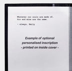 Faceless Killers by Henning Mankell - All-Black Leather-Bound Book - personalized inscription example