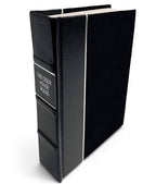 The Cider House Rules by John Irving - All-Black Leather-Bound Book - angled front-and-spine hero view