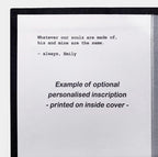 11.22.63 by Stephen King - Luxury Gothic Leather-Bound Book - personalized inscription example