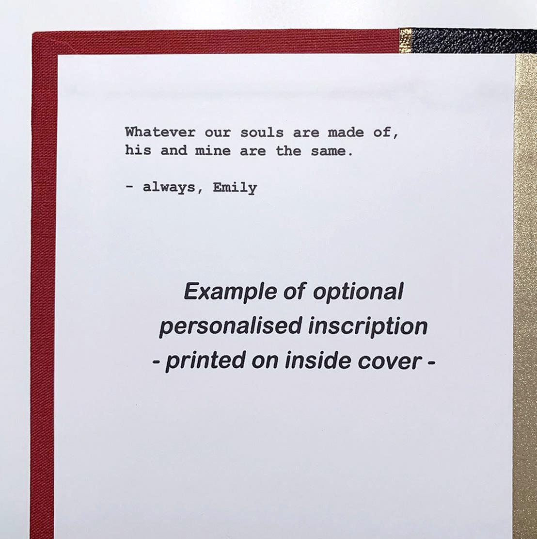 Nine Stories by J D Salinger - Classic Leather-Bound Book - personalized inscription example