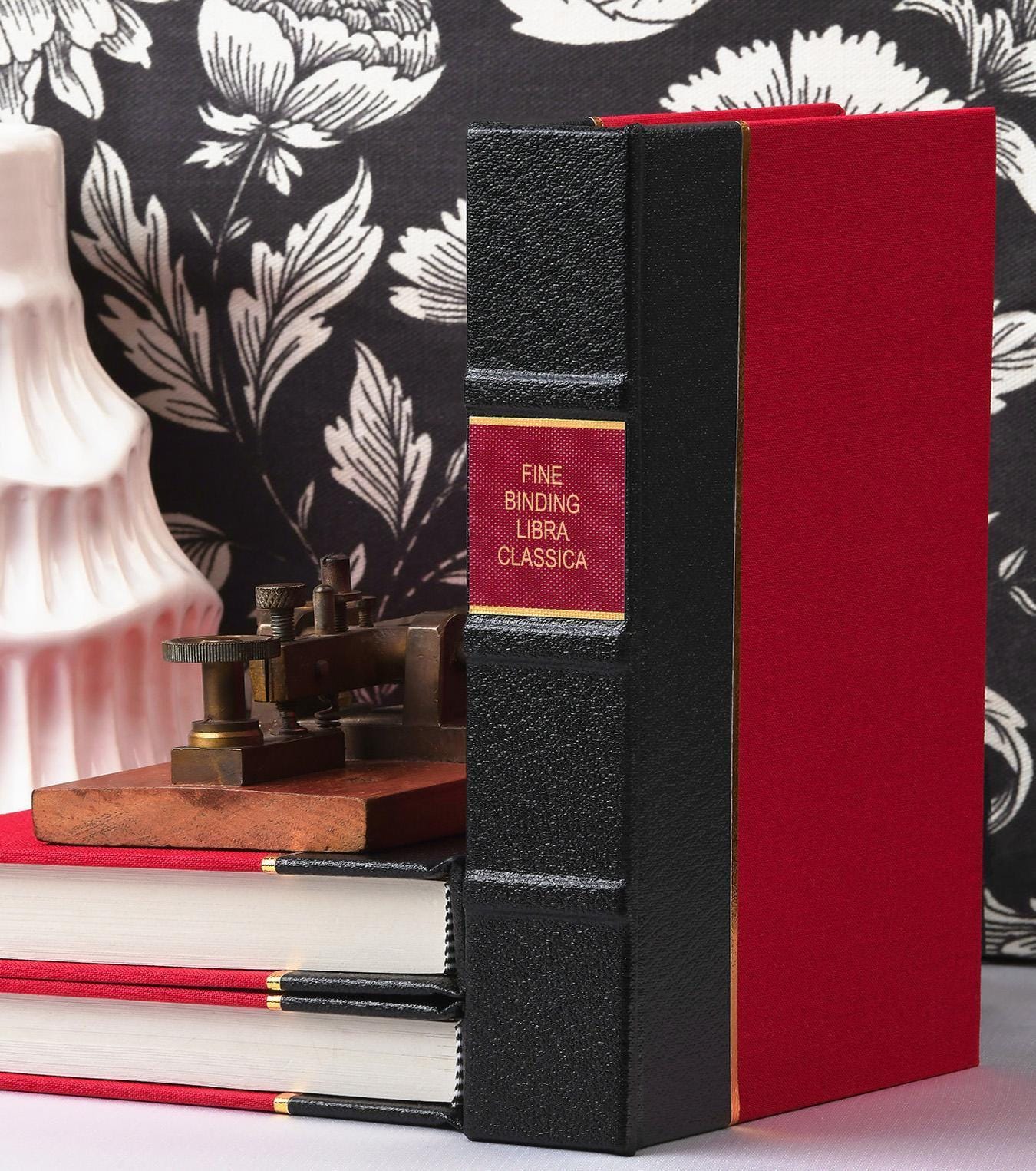 The House Across the Lake by Riley Sager - Classic Leather-Bound Book - stylized in-situ view