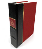 The Library Book by Susan Orlean - Classic Leather-Bound Book - angled front-and-spine hero view