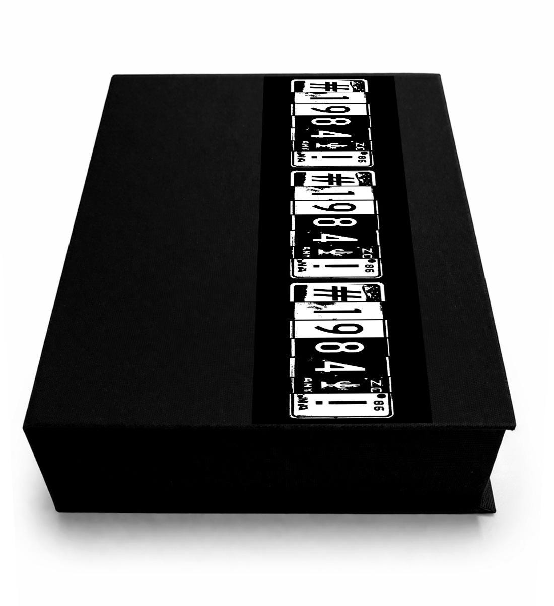 1984 by George Orwell - Clamshell Book Edition - artwork and detail view