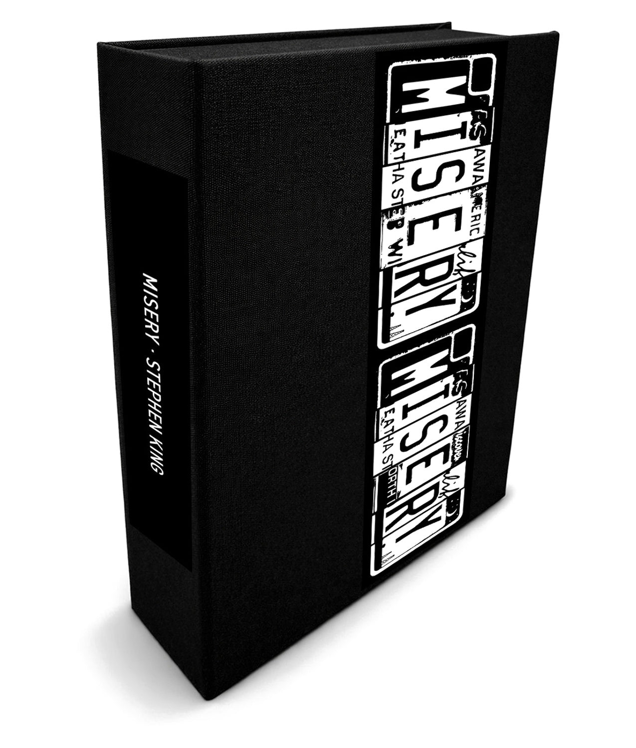Misery by Stephen King - Clamshell Book Edition - angled front-and-spine hero view